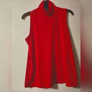 Banana Republic Mock Neck Sleeveless Red Tank Size M
